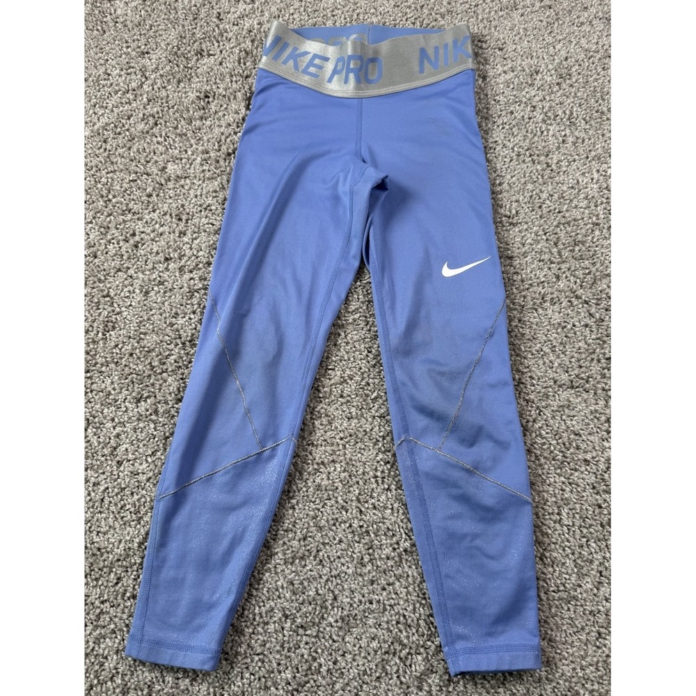Nike Pro Dri Fit Girls Athletic‎ Tights Pants Performance Purple XS